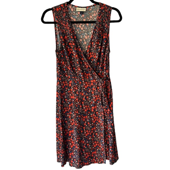 UNIVERSAL THREAD | NWOT | SLEEVELESS WRAP DRESS FLORAL DITZY PRINT | SZ: SMALL - Picture 2 of 11